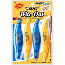 BIC Wite-Out Shake 'n Squeeze Correction Pen, 8 ml, White, 4 Count  (WOSQPP418), 4 Pack 