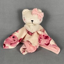 Gerber Baby Bear Lovey Plush Security Blanket Pink White Roses Modern Moments - $18.26