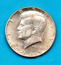 1965 Kennedy Halfdollar Circulated Very Good or Better - Silver - Light Toning - $5.00