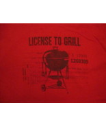 License to Grill Funny American Outdoors Barbeque July 4th Red T Shirt XL - $16.48