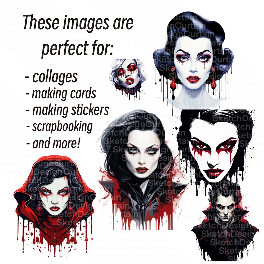 Halloween Vampires Png Watercolor Clipart Vampire Decoration Clipart 