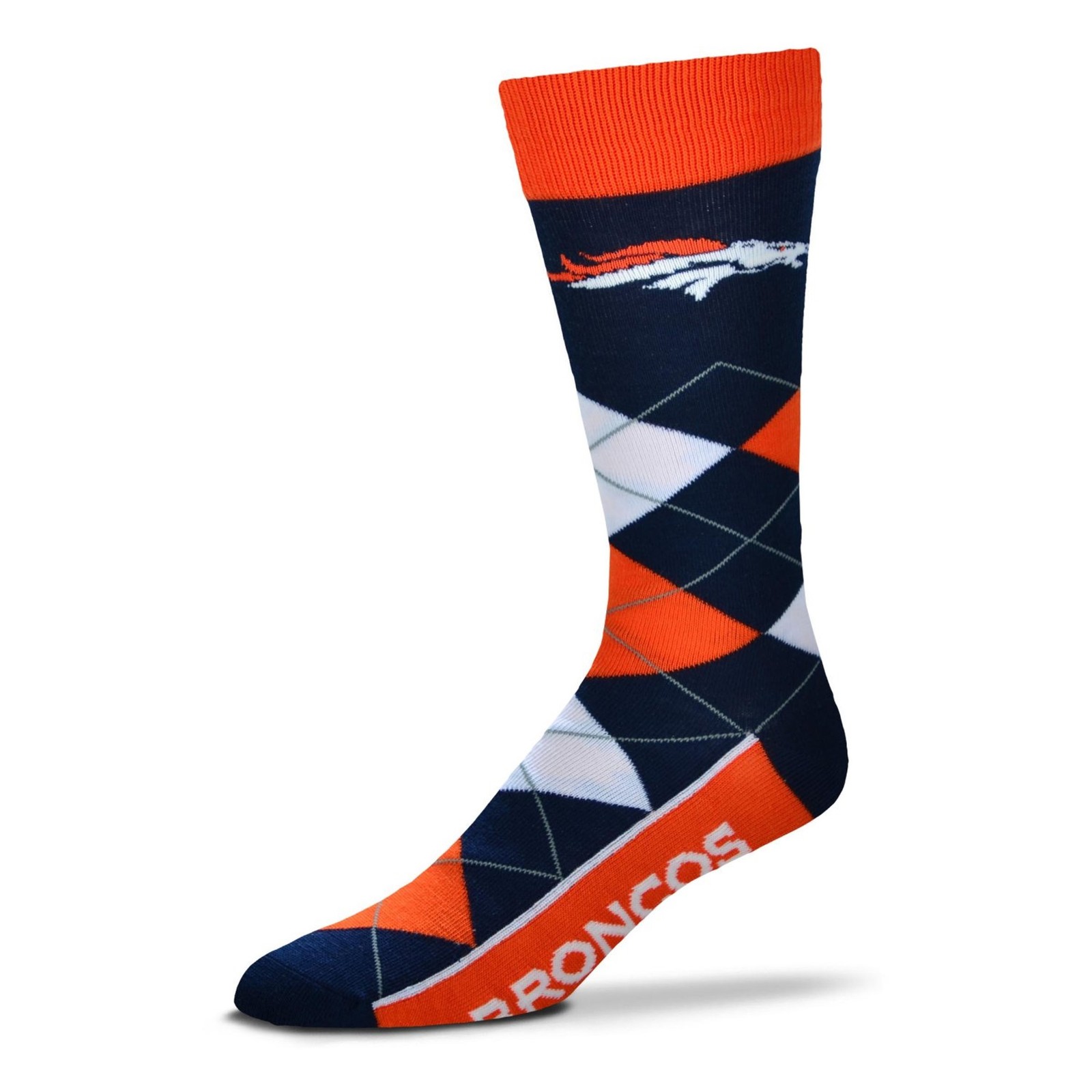 Primary image for NFL Denver Broncos Argyle Unisex Crew Cut Socks - One Size Fits Most