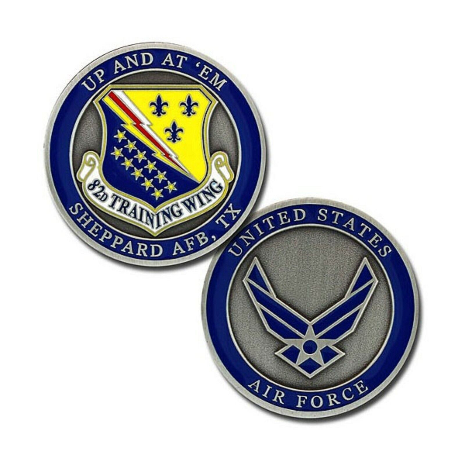 SHEPPARD AIR FORCE BASE TEXAS 82ND TRAINING WING 1.75" CHALLENGE COIN