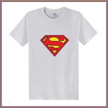 Super Hero's Supermen's White Cotton Short Sleeve O Neck Unisex Basic Tee Shirt