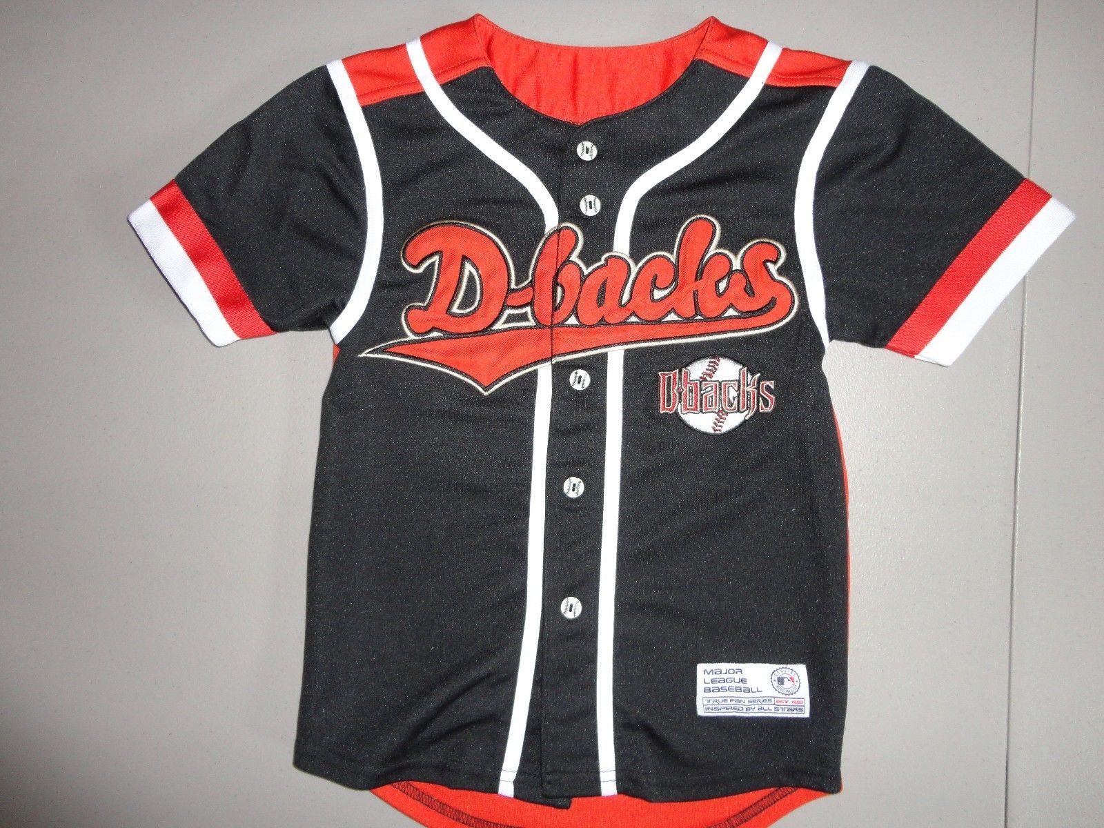 MLB Arizona Diamondbacks Dbacks Jersey Stitches Orange Short Sleeve Vneck  Vtg