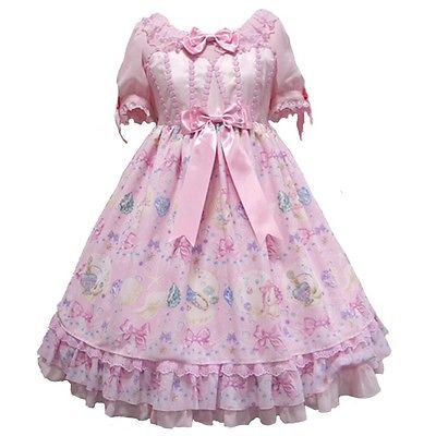 Angelic Pretty Jewel Marine OP Onepiece Dress Pink Sweet Lolita Japanese  Fashion