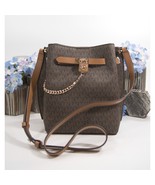 Michael Kors Brown Monogram Hamilton Legacy Leather Satchel Bag NWT - $192.56