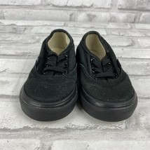 Vans Kids Toddler Shoes Size 5 Black Canvas Skate Lace Up Off The Wall - $14.49