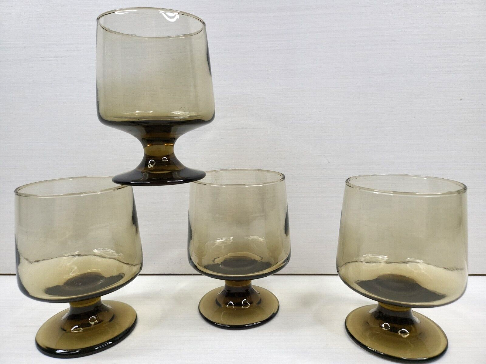 Vintage Libbey Drinking Glasses Tawny Brown Tumbler & Glass Rock Barware  Set- 10 Pieces