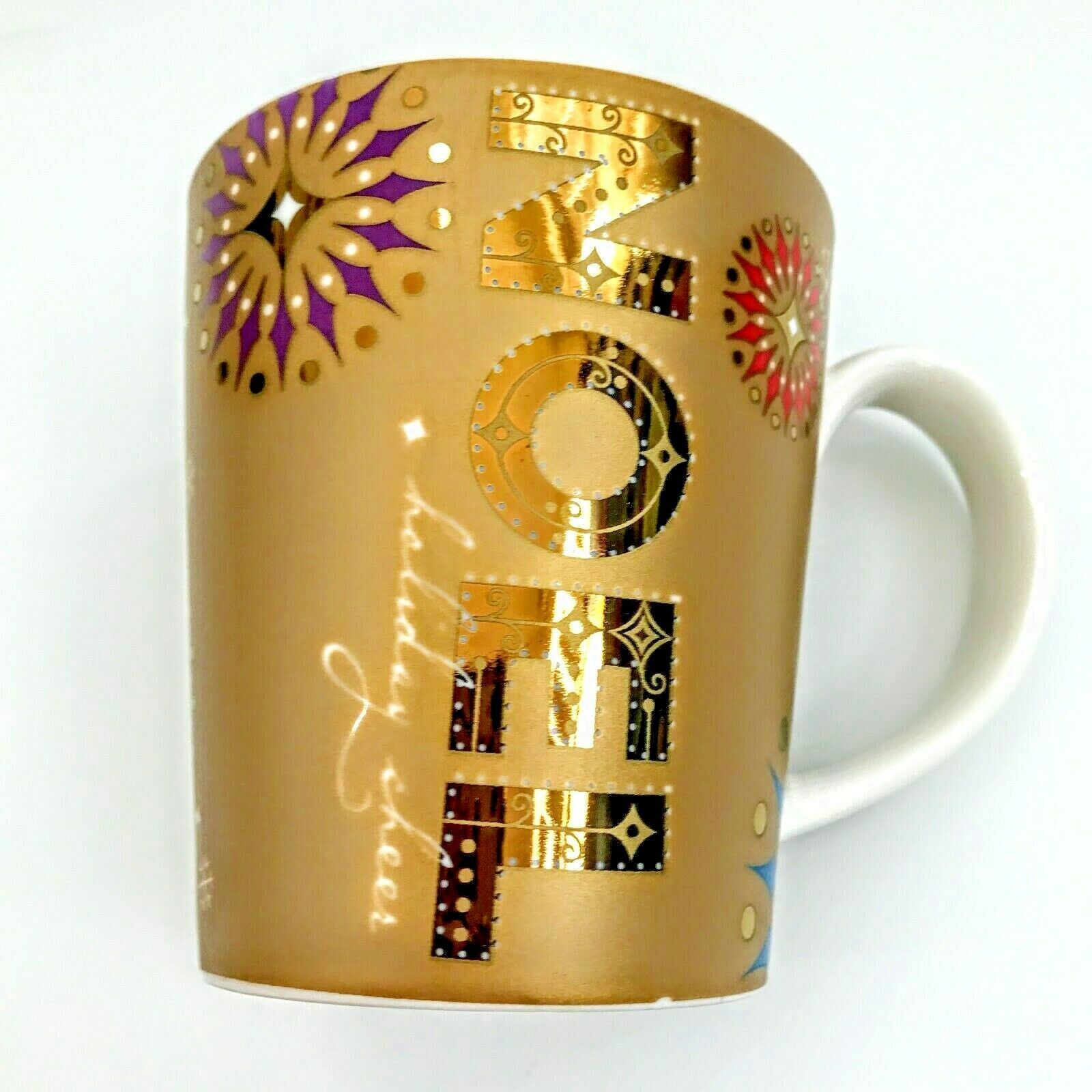 Starbucks Coffee Holiday 2006 Gold Foil NOEL Mug 14 oz.