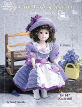 Crochet Little Girls Of Yesterday Volume 2 For 14"  Doll Clothes Pattern 8407 - $6.99