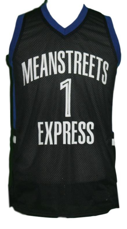 Derrick rose  1 mean streets express basketball jersey black   1