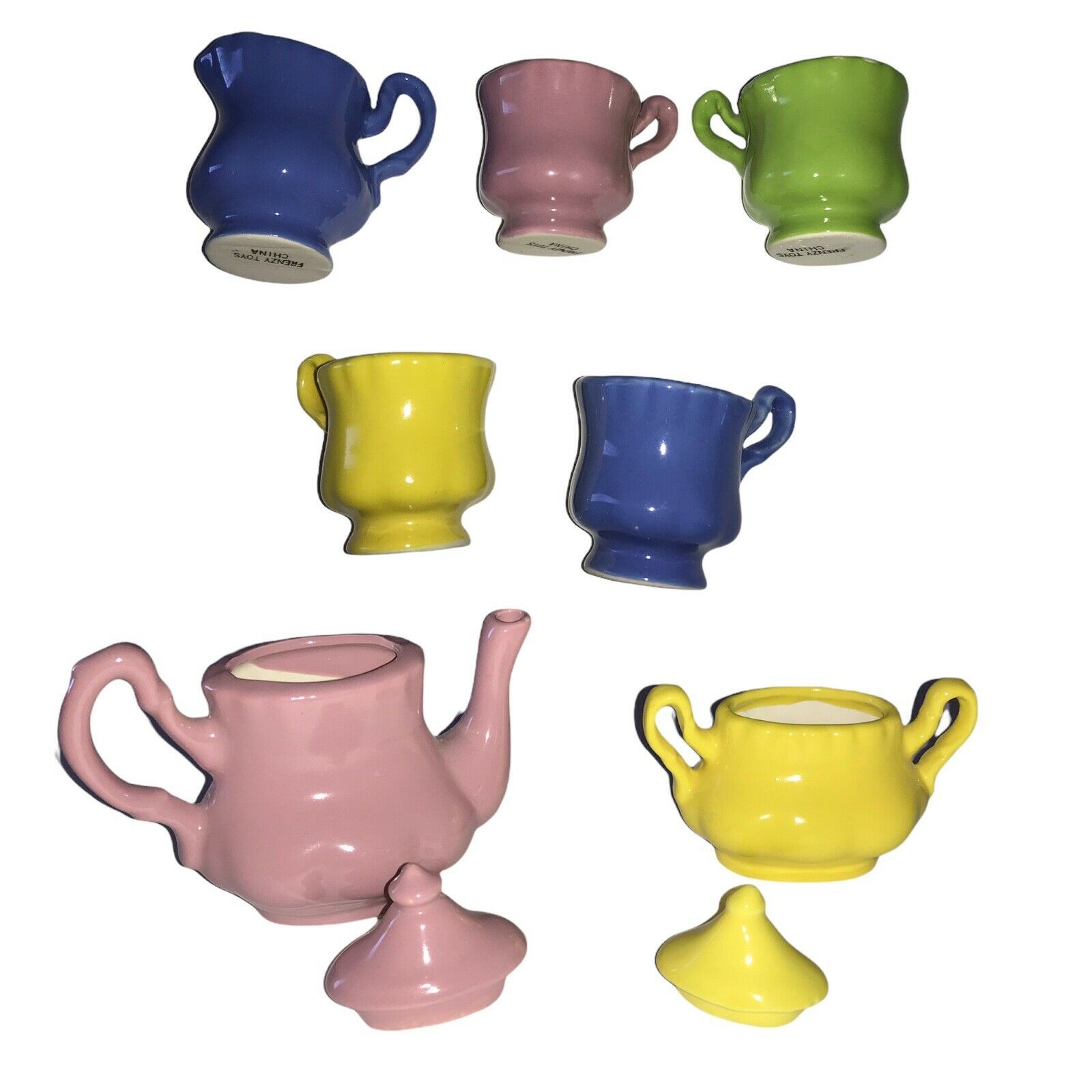 Frenzy Toys Colorful Child Vintage Tea Set Dishes, Tea Sets