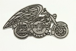 Modern Costume Jewelry Silver Tone Hard Rock Cafe 1995 Dallas Bike Night Pin - $14.44