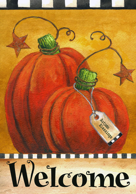 Primary image for 1104 Pumpkin Autumn Welcome Garden Flag