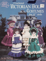 Crochet Victorian 15" Doll Clothes Costumes Pattern 1099 American Needlework - $9.98
