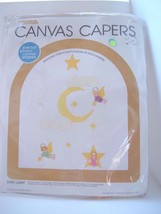 Vtg STAR LIGHT 1980 Canvas Capers Baby Mobile Plastic Canvas Kit 104 Angel Moon - $15.77