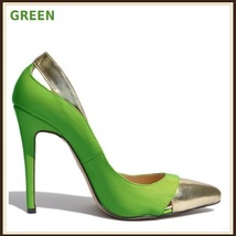 Paris Style 12 Fashion Colors PU Gold Toe Classic Stiletto High Heel Pumps  image 4