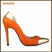 Paris Style 12 Fashion Colors PU Gold Toe Classic Stiletto High Heel Pumps  image 7