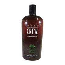 American Crew 3-In-1 Tea Tree Shampoo Conditioner Body Wash 33.8oz 1000ml - $28.53