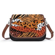 Mondxflaur Tiger Animal Print Messenger Bag for Women PU Leather Crossbo... - $26.99