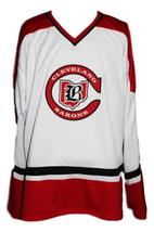 Any Name Number Cleveland Barons Retro Hockey Jersey New White Maruk image 1