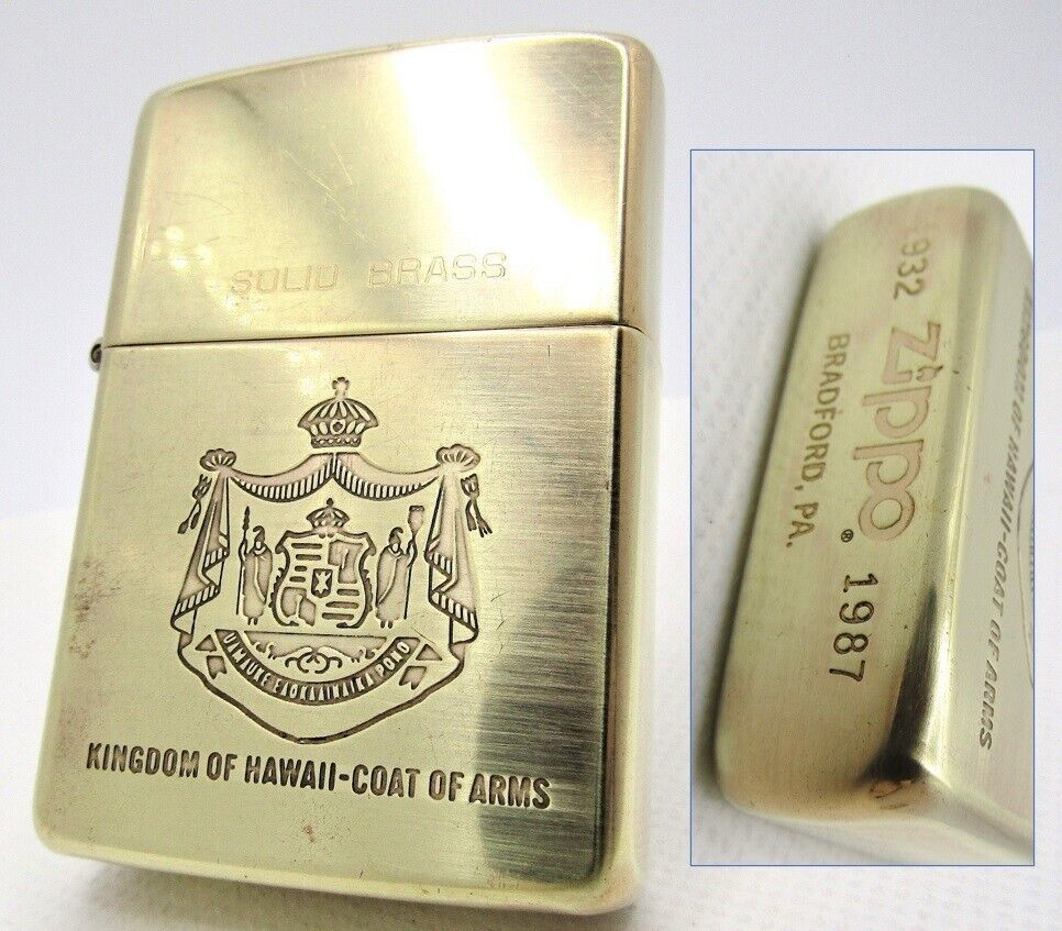 zippo 1932 1987 solid brass - 雑貨
