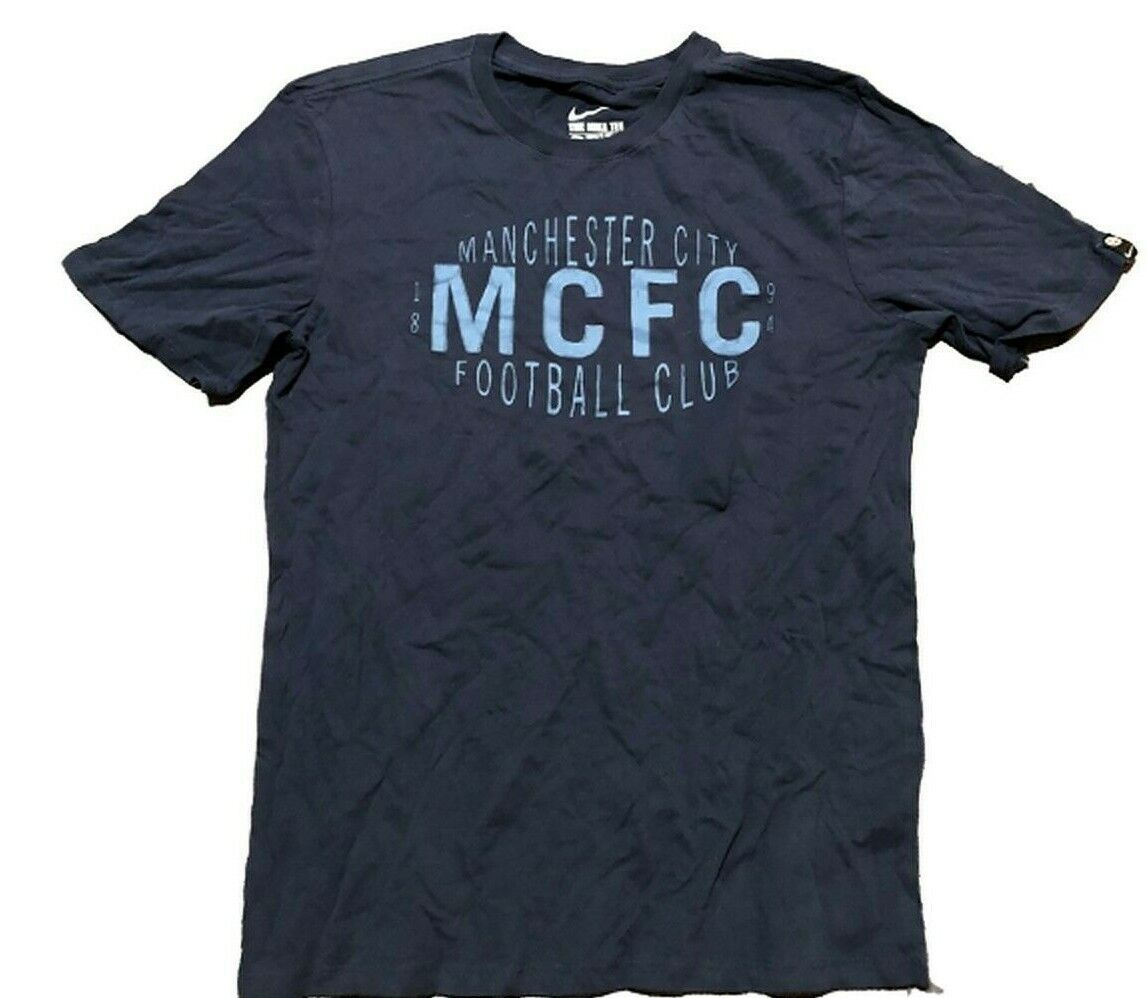 nwt new manchester city fc (mcfc) football squad size small t-shirt