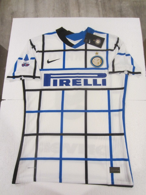 Romelu Lukaku Inter Milan Serie A Match Slim White Away Soccer Jersey