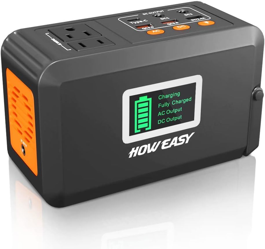 Eastvolt Portable Power Station 350W (500W Surge), 299.5Wh/83200mAh Lithium-Ion Battery with 110V AC Outlet, Wireless Charger, Solar Generator for