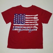 Children's Place Red Flag Tee Top 3T United States USA Patriotic FADING AS IS - $10.90