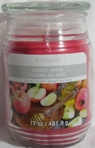 Ashland Scented Candle NEW 17 oz Large Jar Single Wick Spring HONEY APPLE red - $19.60