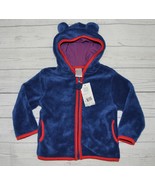 NEW Infant 18m QT BABY Soft Fleece Zip Up Hoodie Jacket Coat Bear Ears B... - $15.99