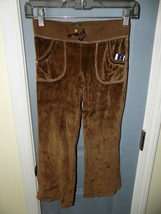 Faded Glory Brown Velour Pants Size 6/6X (S) Girl&#39;s NEW - $18.40