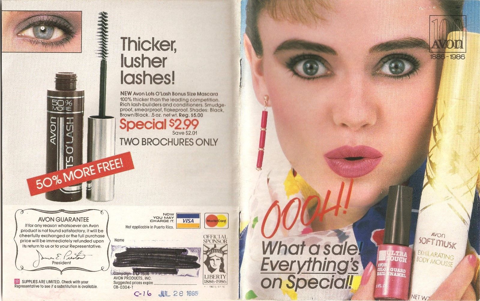 1986 Vintage Antique AVON Sales Catalog Book Brochure Campaign 16