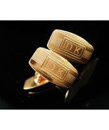 Personalized DK cufflinks Wedding jewelry Victorian gold filled initial ... - $195.00