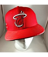 Men&#39;s Miami Heat Cap 59/Fifty Brand Size 7-1/4 (not adjustable) Red Wool - $10.39