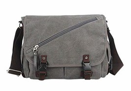 Trendsetter Item/Casual Canvas Messenger&Shoulder Bag/Grey (331232cm)