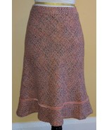 GAP Coral Pink/Beige Tweed Lined Wool Blend Trumpet Skirt (2) - $9.70