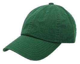 Hunter Green - Polo Style Cotton Baseball Cap Adjustable Washed Unisex - $18.59