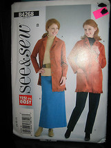 Butterick See &amp; Sew B4268 Misses Shirt Jacket/Skirt/Pants Pattern-Sizes ... - $6.26