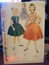 Vintage Simplicity 4101 Girl&#39;s Dresses Pattern - Size 12 Bust 30 - $12.71