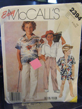 Vintage McCall&#39;s 2394 Boy&#39;s Shirt, Shorts &amp; Pants Pattern - Sizes 8/10/12 - $9.51