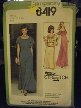 Simplicity 8419 Misses Pullover Knit Dress in 2 Lengths Pattern - Size 1... - $11.49
