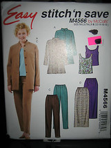 McCall&#39;s #M4566 Misses Shirt-Jacket/Tank Top/Skirt/Pants Pattern-Sz 12/1... - $7.09