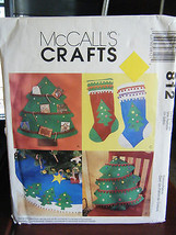 McCall&#39;s 812 Christmas Tree Card Holder, Stocking, Pillow &amp; Tree Skirt P... - $6.99