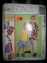 McCall&#39;s #P234 Child&#39;s Shirt/Tank/Shorts/Cropped Pants/Scarf Pattern-Siz... - $5.26