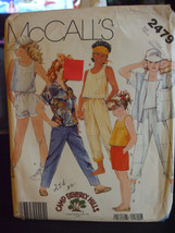 McCall&#39;s 2479 Girl&#39;s Shirt, Top, Pants &amp; Shorts Pattern - Size L (12-14) - $9.60