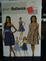 Butterick B5457 Misses Cocktail Party Strapless Dress Pattern - Size 6/8... - $9.00