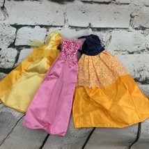 Barbie Doll Outfit Formal Dress Lot Pink Yellow - $11.88